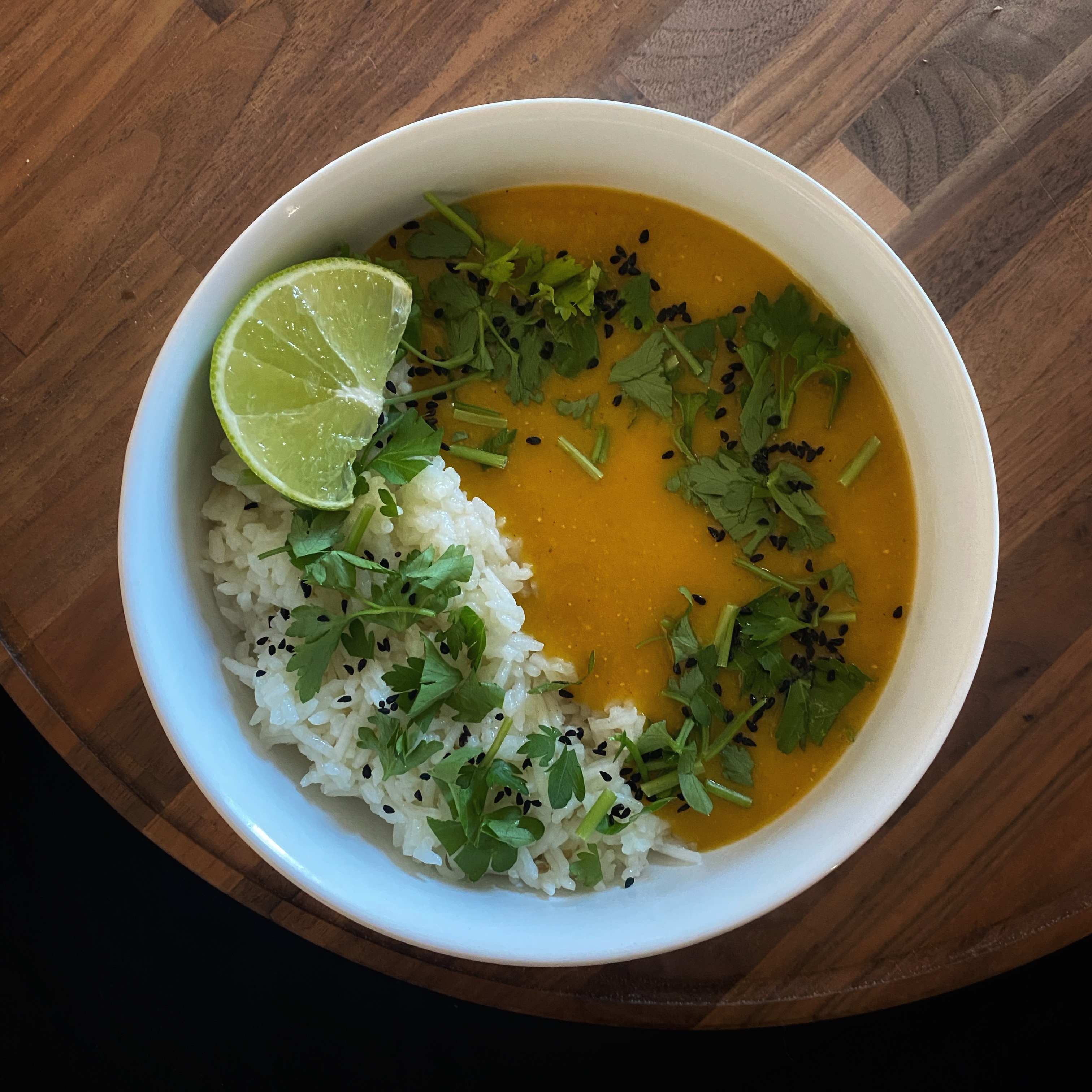 Butternut Squash Lentil Soup with Spiced&nbsp;Rice